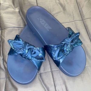 PINK Floral Tie Slides